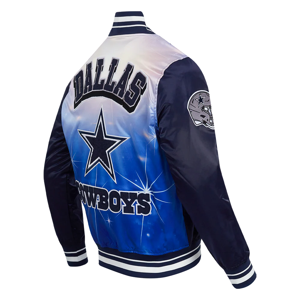 NFL DALLAS COWBOYS SUBLIMATED MEN'S SATIN JACKET-MIDNIGHT SKY (MIDNIGHT NAVY) - Image 4
