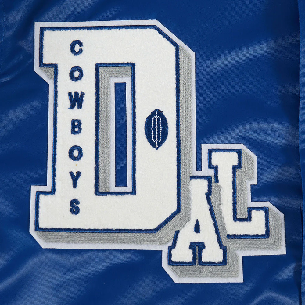 NFL DALLAS COWBOYS BEST OF MEN'S RIB SATIN JACKET (DODGER BLUE) - Image 11