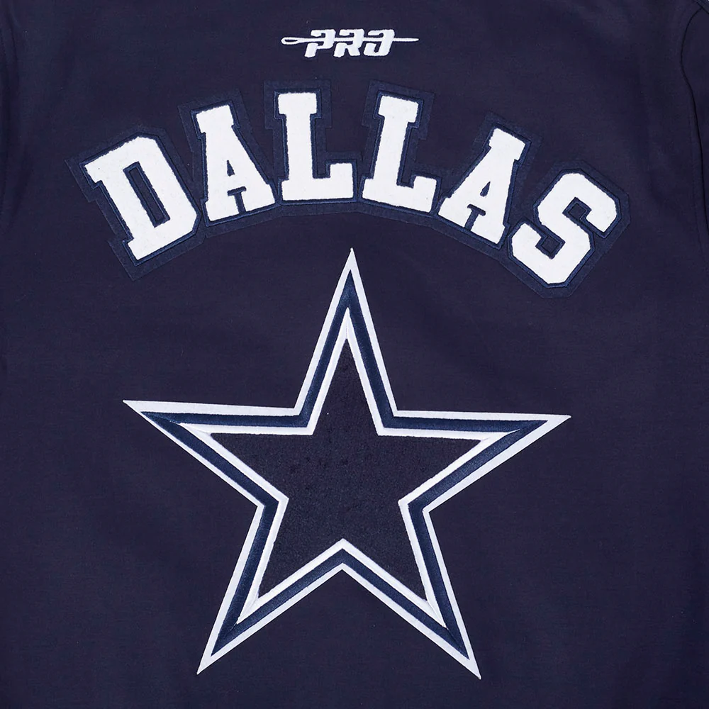 NFL DALLAS COWBOYS PRO GAME DAY MEN'S DBL KNIT JACKET (MIDNIGHT NAVY/WHITE) - Image 7