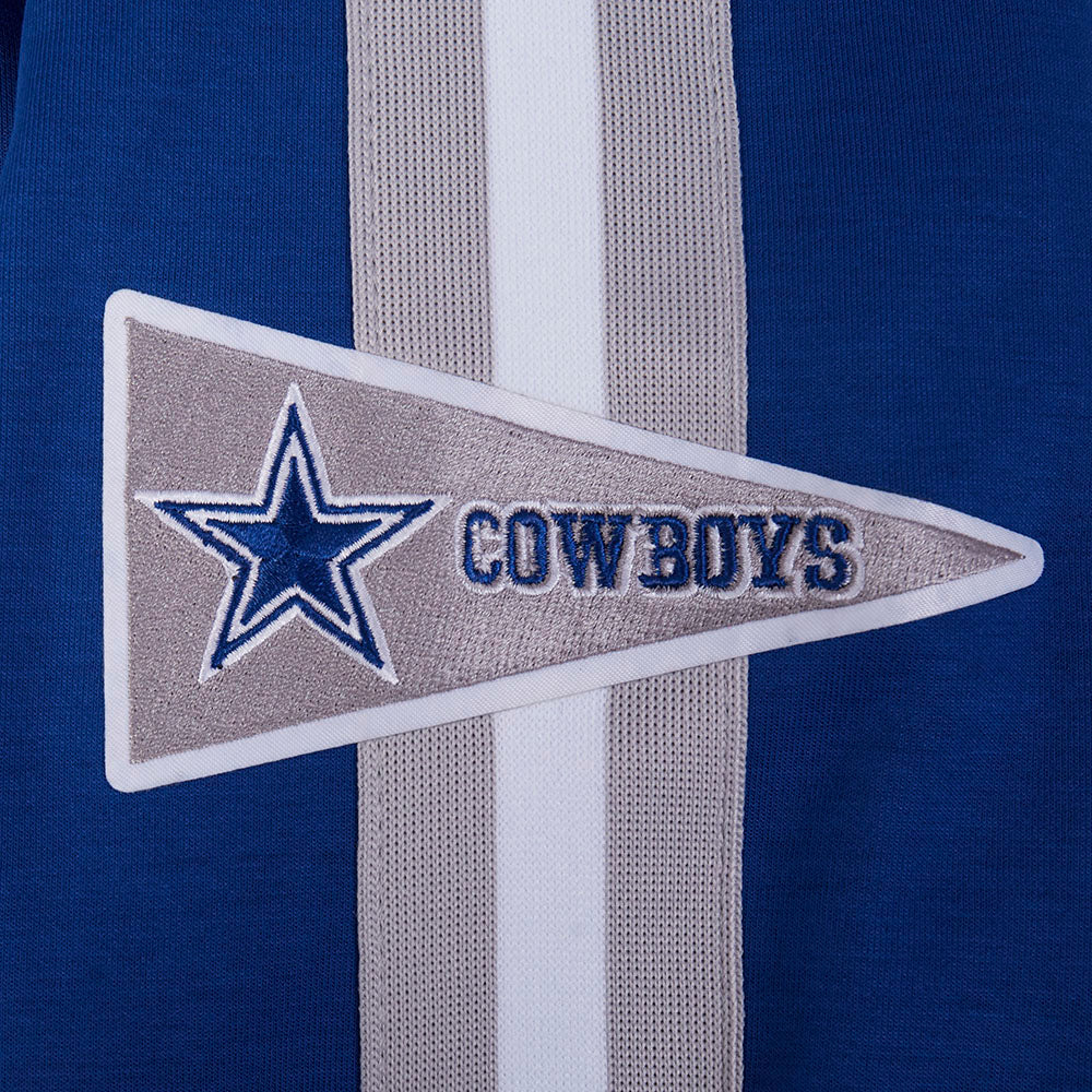 NFL DALLAS COWBOYS PRO GAME DAY MEN'S RETRO JACKET (DODGER BLUE/SILVER/WHITE) - Image 10
