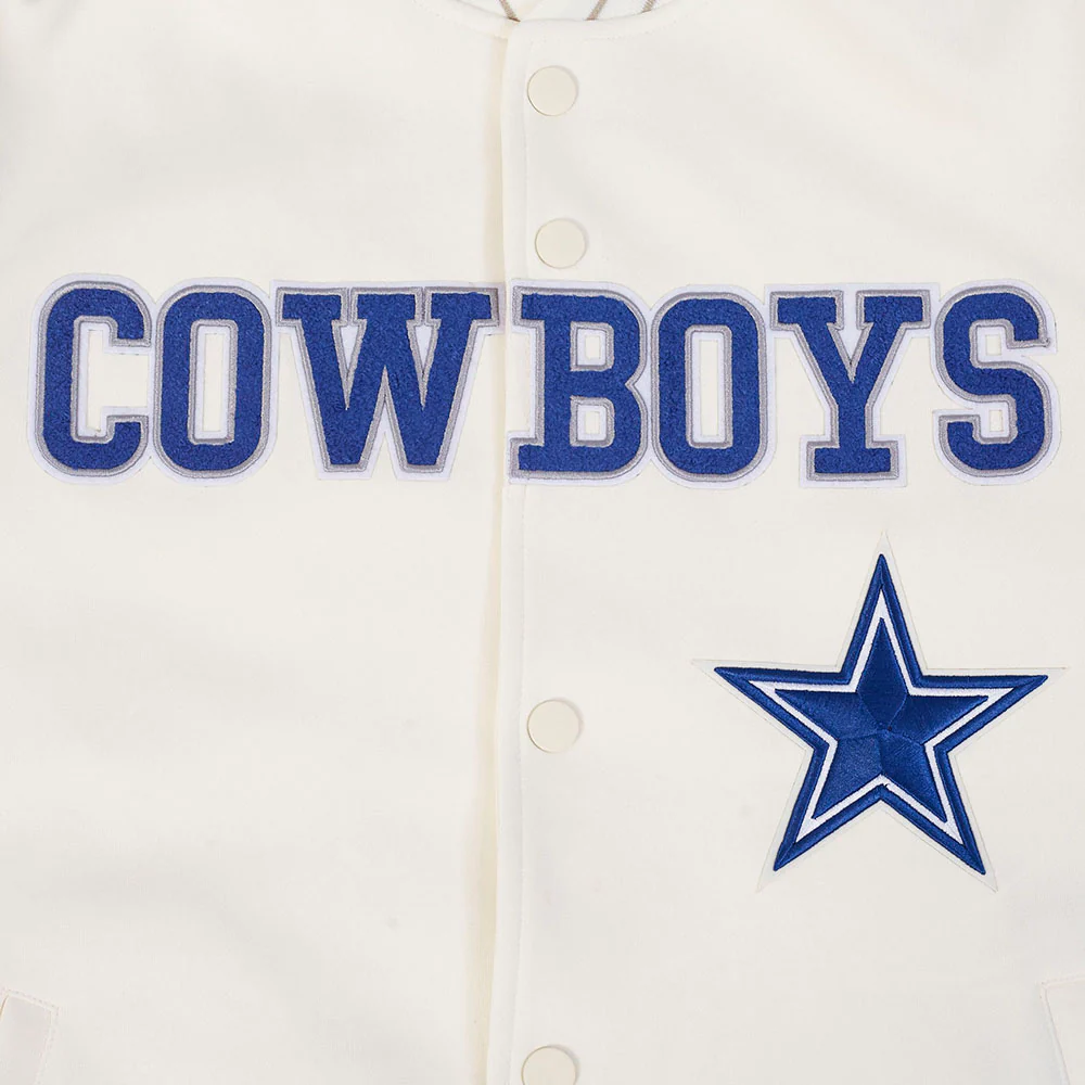 NFL DALLAS COWBOYS PRO GAME DAY MEN'S RETRO JACKET (EGGSHELL/TAUPE/EGGSHELL) - Image 11