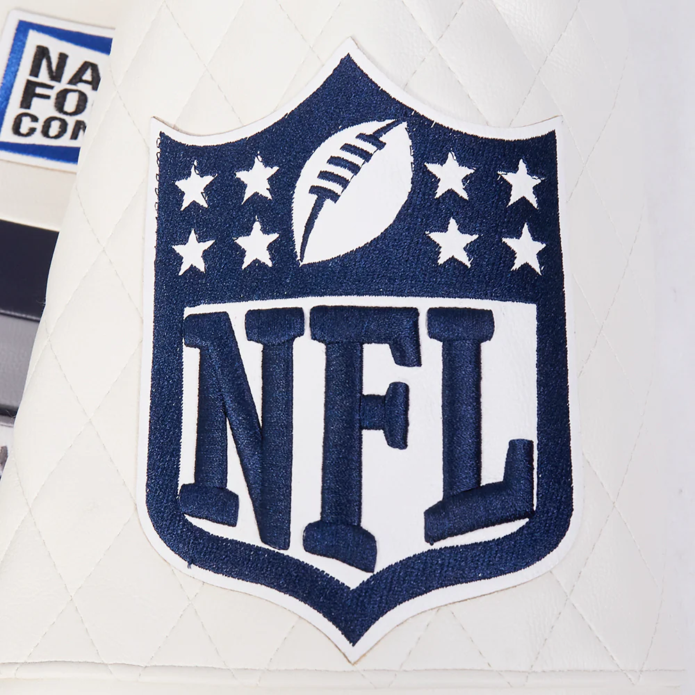 NFL DALLAS COWBOYS MEN'S MOTO JACKET (EGGSHELL/ MIDNIGHT NAVY) - Image 20