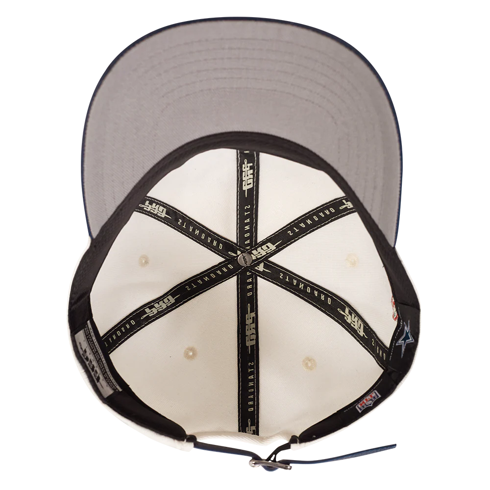 NFL DALLAS COWBOYS UNDER SCRIPT 2 TONE STRAPBACK (EGGSHELL/ MIDNIGHT NAVY) - Image 6