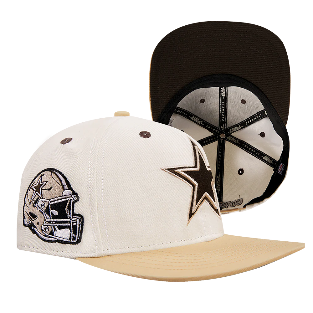 NFL DALLAS COWBOYS TAN TONAL WOOL SNAPBACK HAT (EGGSHELL/KHAKI) - Image 6
