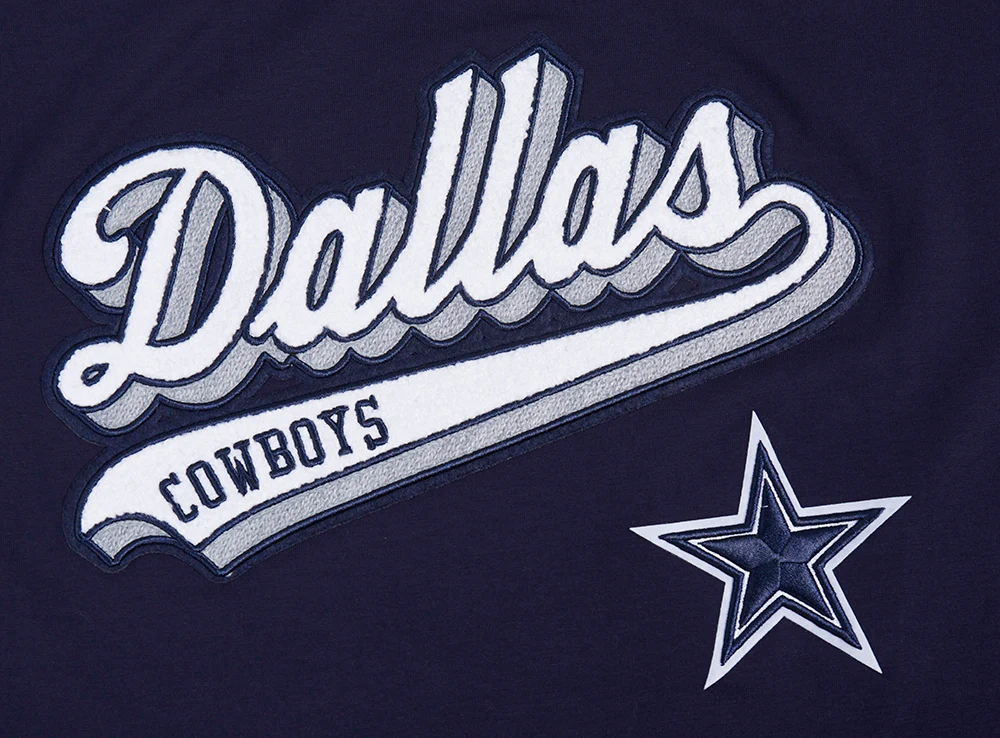 NFL DALLAS COWBOYS SCRIPT TAIL WOMEN'S SINGLE JERSEY BOXY TEE (MIDNIGHT NAVY) - Image 5