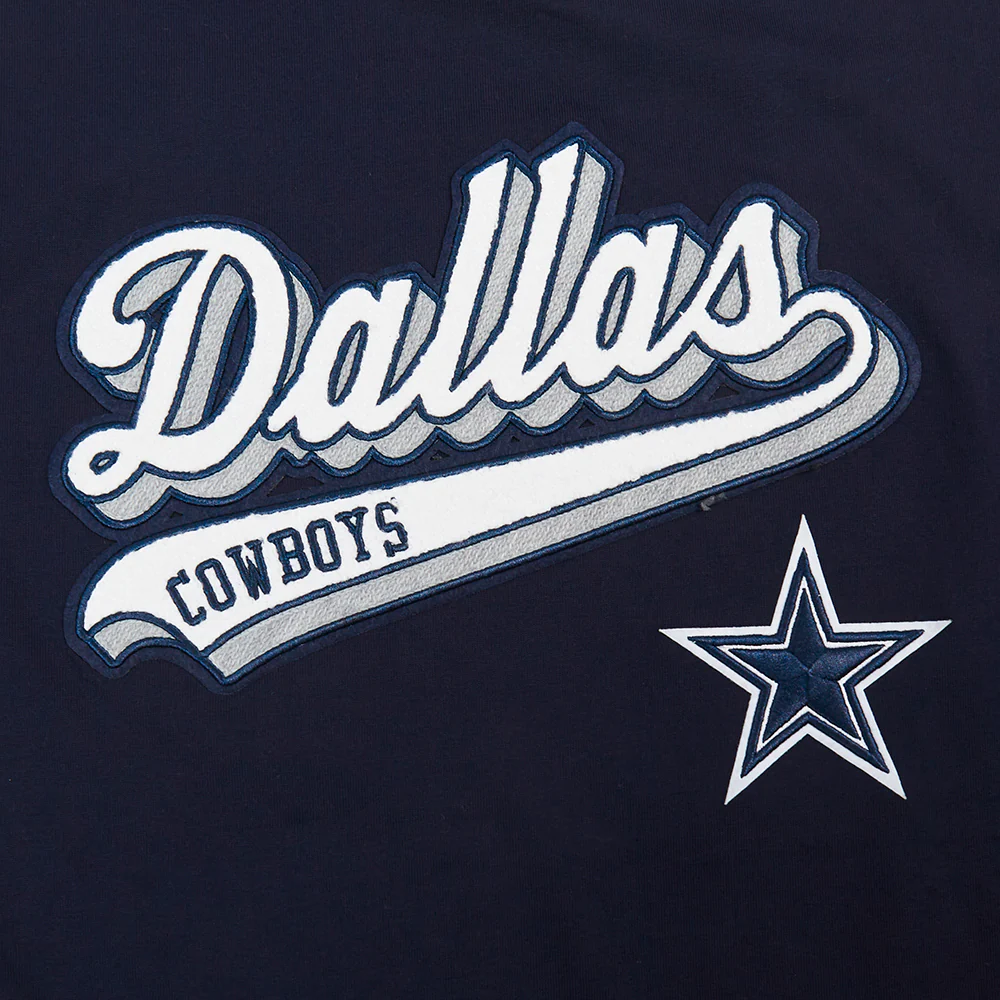 NFL DALLAS COWBOYS SCRIPT TAIL WOMEN'S BOYFRIEND TEE (MIDNIGHT NAVY) - Image 5