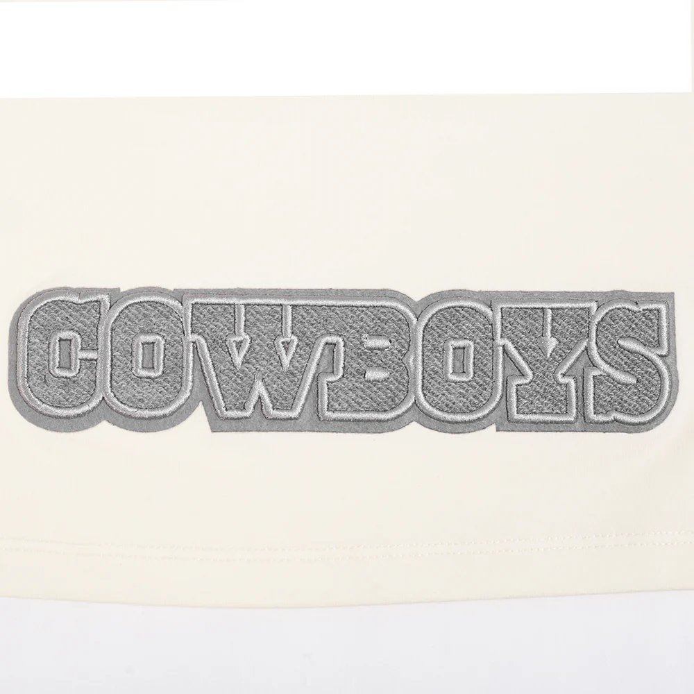 NFL DALLAS COWBOYS REVERSE FRENCH TERRY WOMEN'S SINGLE JERSEY BOXY TEE (EGGSHELL) - Image 6