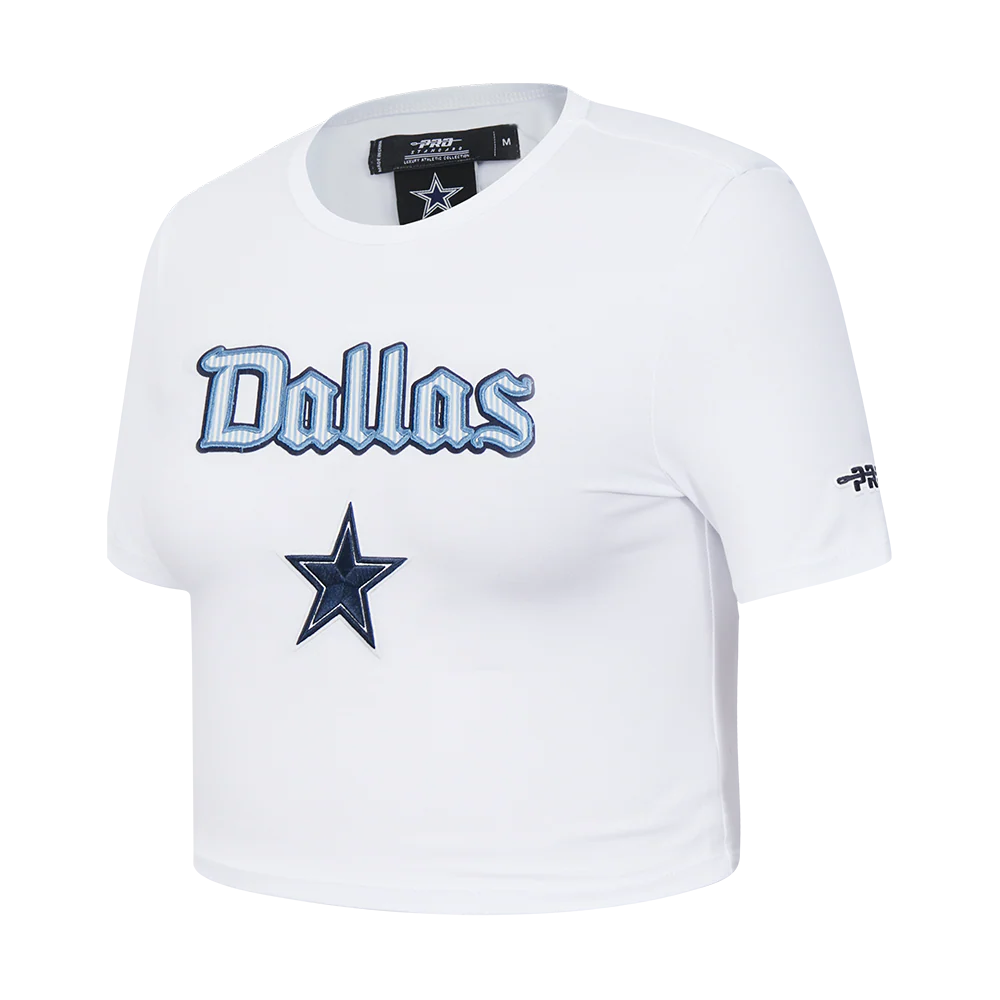 NFL DALLAS COWBOYS COUNTRY CLUB WOMEN'S MIDRIFF TEE (WHITE) - Image 2