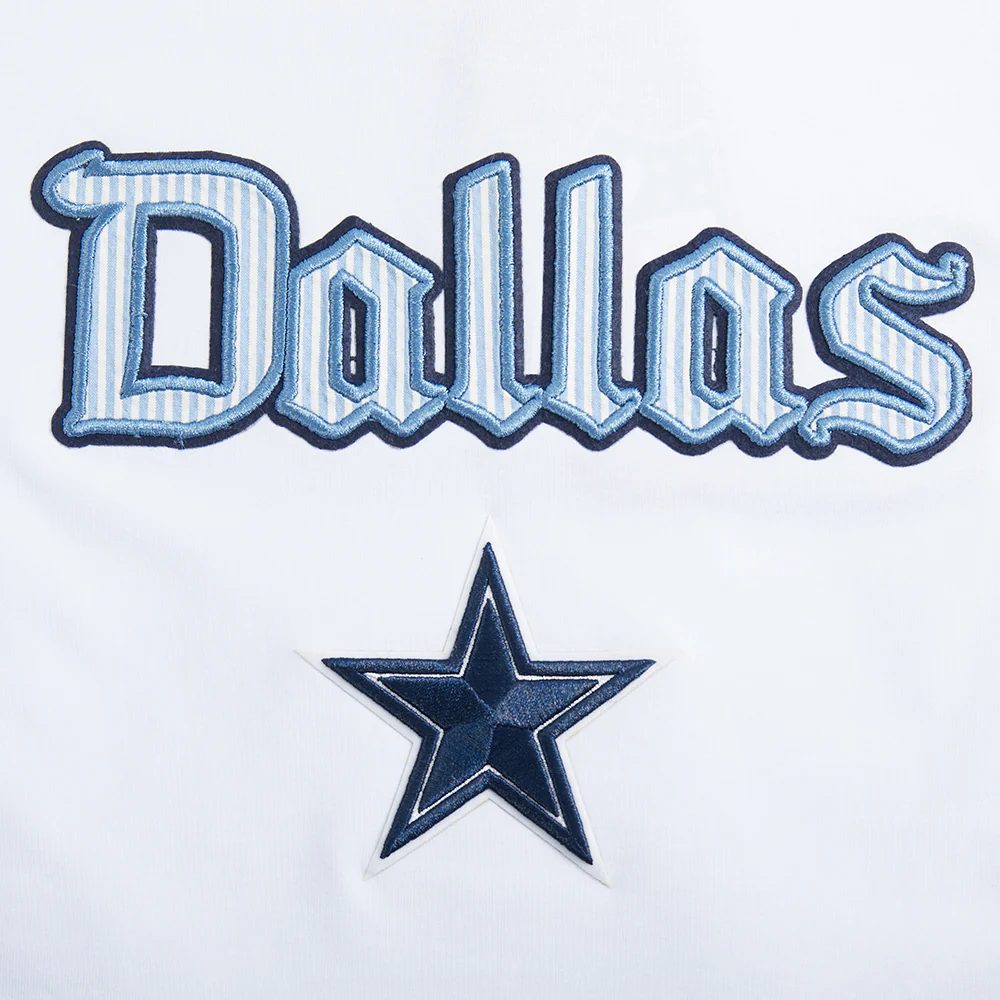 NFL DALLAS COWBOYS COUNTRY CLUB WOMEN'S MIDRIFF TEE (WHITE) - Image 5
