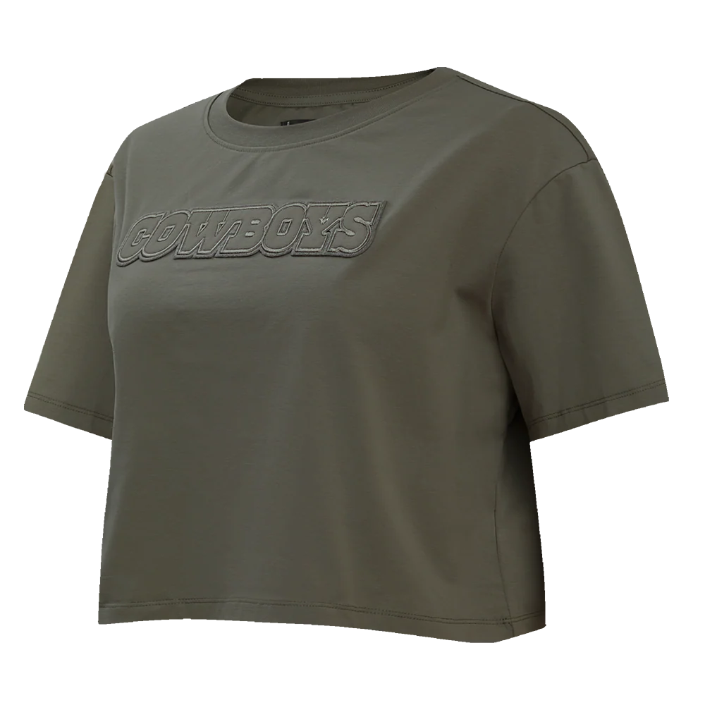 NFL DALLAS COWBOYS NEUTRAL SINGLE JERSEY BOXY TEE (DARK TAUPE) - Image 2
