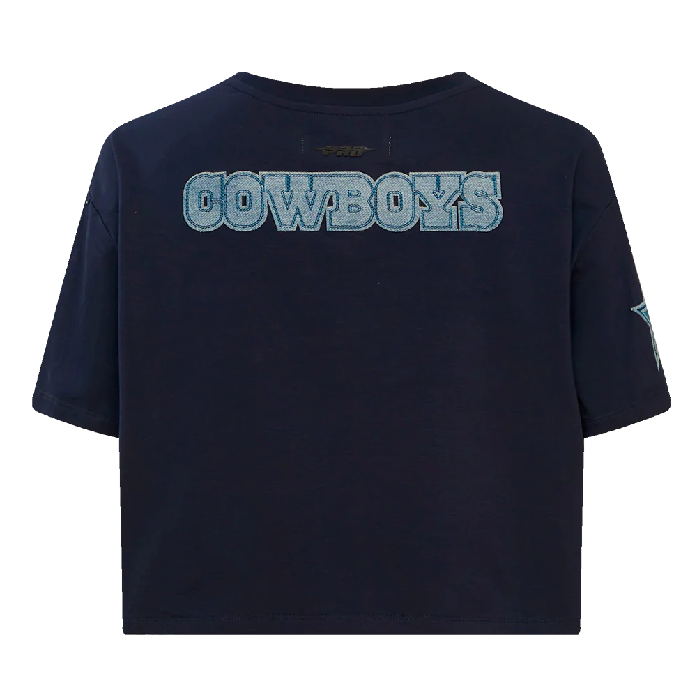 NFL DALLAS COWBOYS VARSITY BLUES WOMEN'S BOXY TEE (MIDNIGHT NAVY) - Image 3