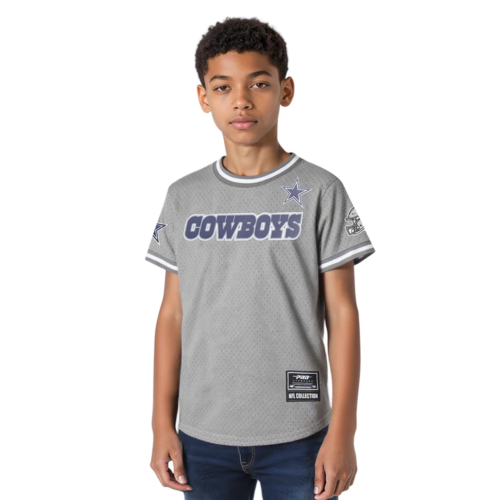 NFL DALLAS COWBOYS CLASSIC BIG BOYS SHORT SLEEVE MESH TEE (GRAY) - Image 10