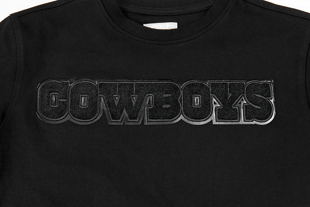 NFL DALLAS COWBOYS TRIPLE BLACK BIG BOYS SINGLE JERSEY TEE (BLACK) - Image 5