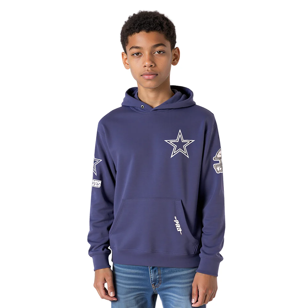 NFL DALLAS COWBOYS CLASSIC BIG BOYS FLC PO HOODIE (MIDNIGHT NAVY) - Image 9