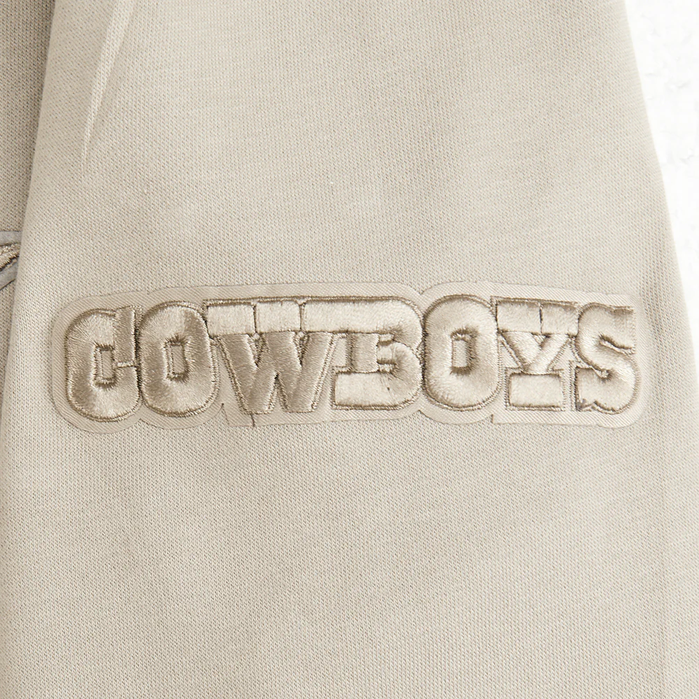 NFL DALLAS COWBOYS NEUTRAL BIG BOYS FLEECE CREWNECK (TAUPE) - Image 14
