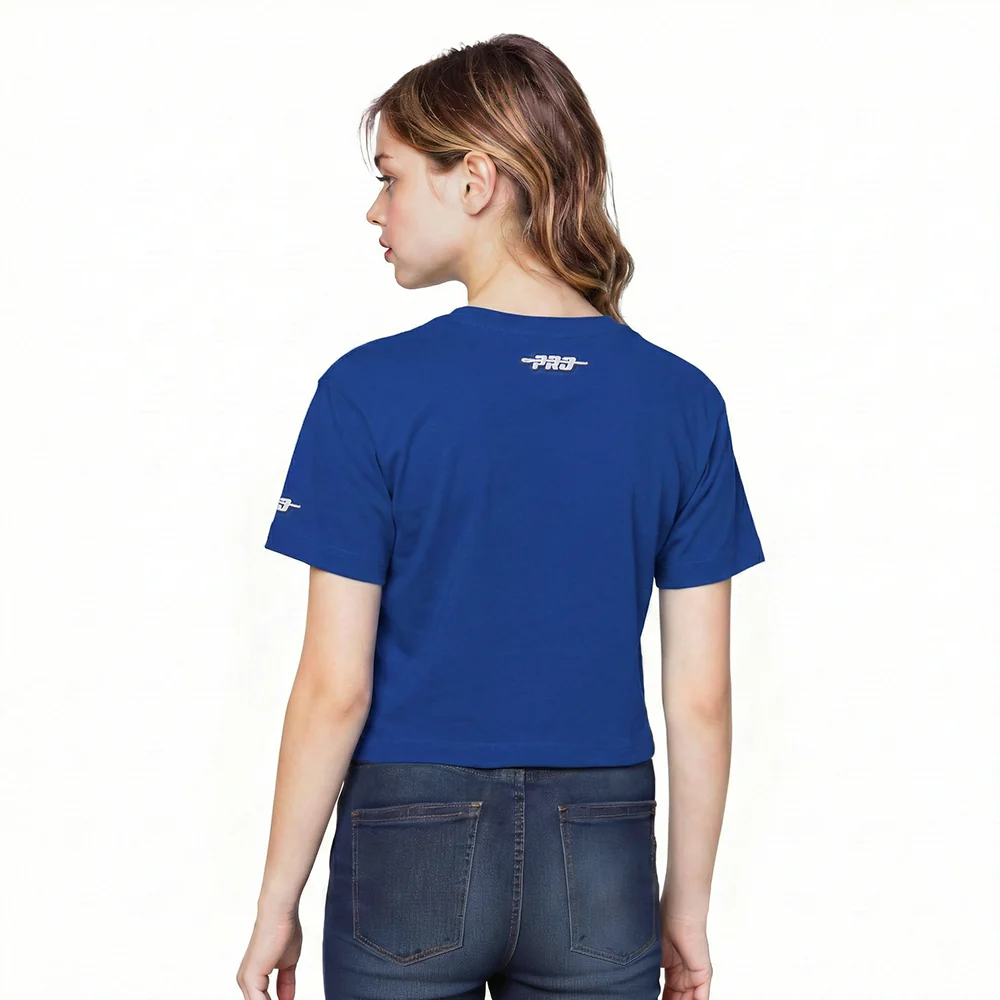 NFL DALLAS COWBOYS RETRO CLASSIC BIG GIRLS SHORT SLEEVE BOXY TEE (DODGER BLUE) - Image 2
