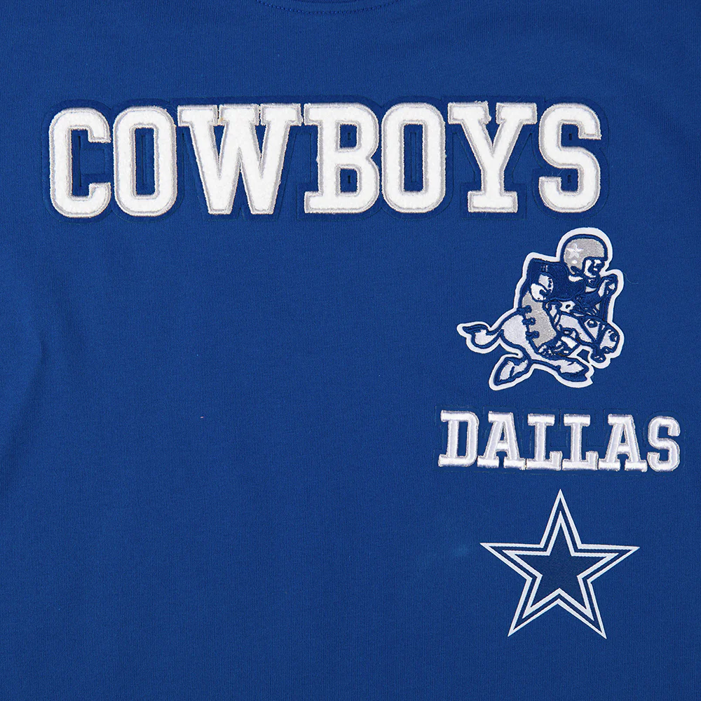 NFL DALLAS COWBOYS RETRO CLASSIC BIG GIRLS SHORT SLEEVE BOXY TEE (DODGER BLUE) - Image 6