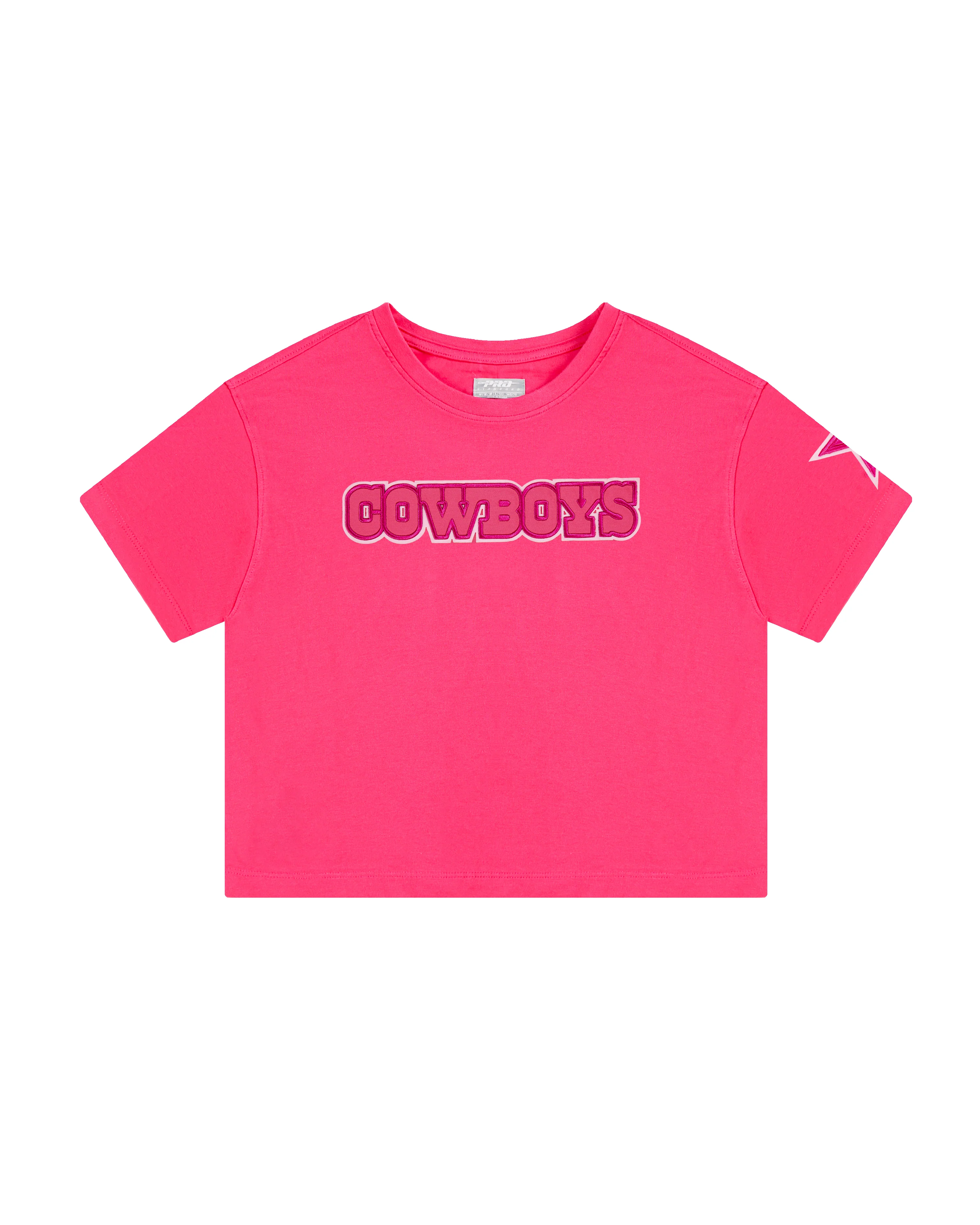 NFL DALLAS COWBOYS TRIPLE PINK BIG GIRLS SHORT SLEEVE BOXY TEE (BEETROOT PURPLE) - Image 3