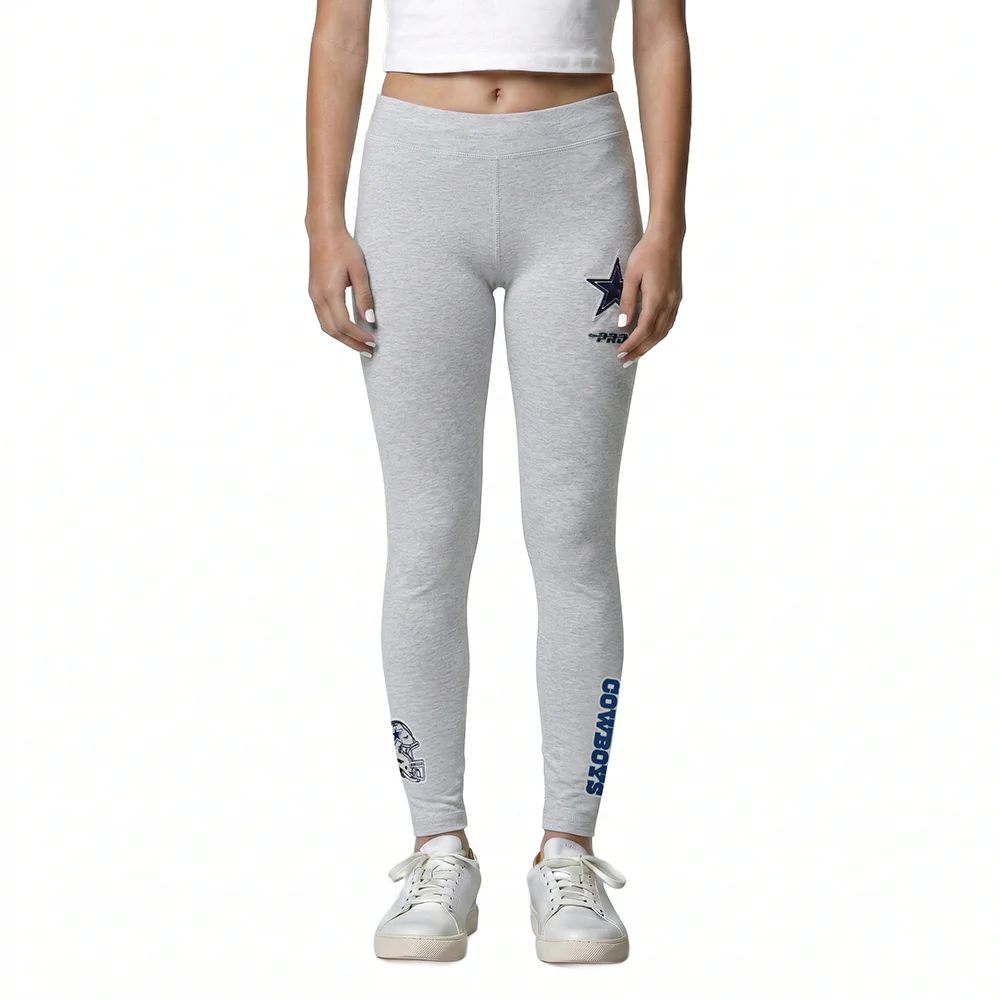 NFL DALLAS COWBOYS CLASSIC BIG GIRLS LEGGING (HEATHER GREY) - Image 2