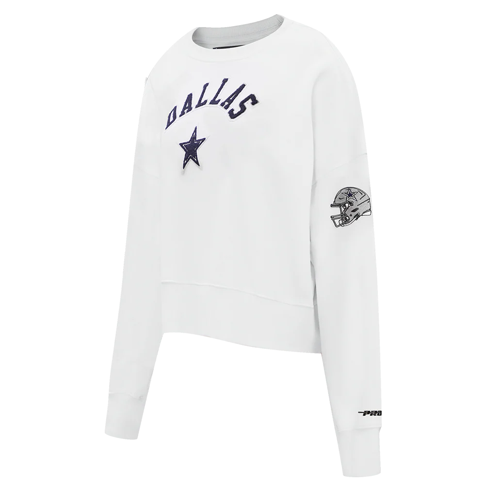 NFL DALLAS COWBOYS CLASSIC WOMEN'S CREWNECK (WHITE) - Image 2