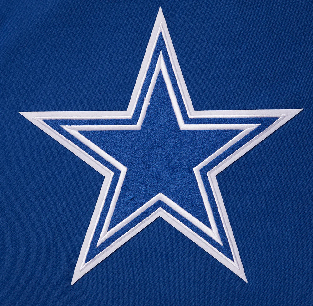 NFL DALLAS COWBOYS RETRO CLASSIC WOMEN'S FLC CROPPED PO HOODIE (DODGER BLUE) - Image 6