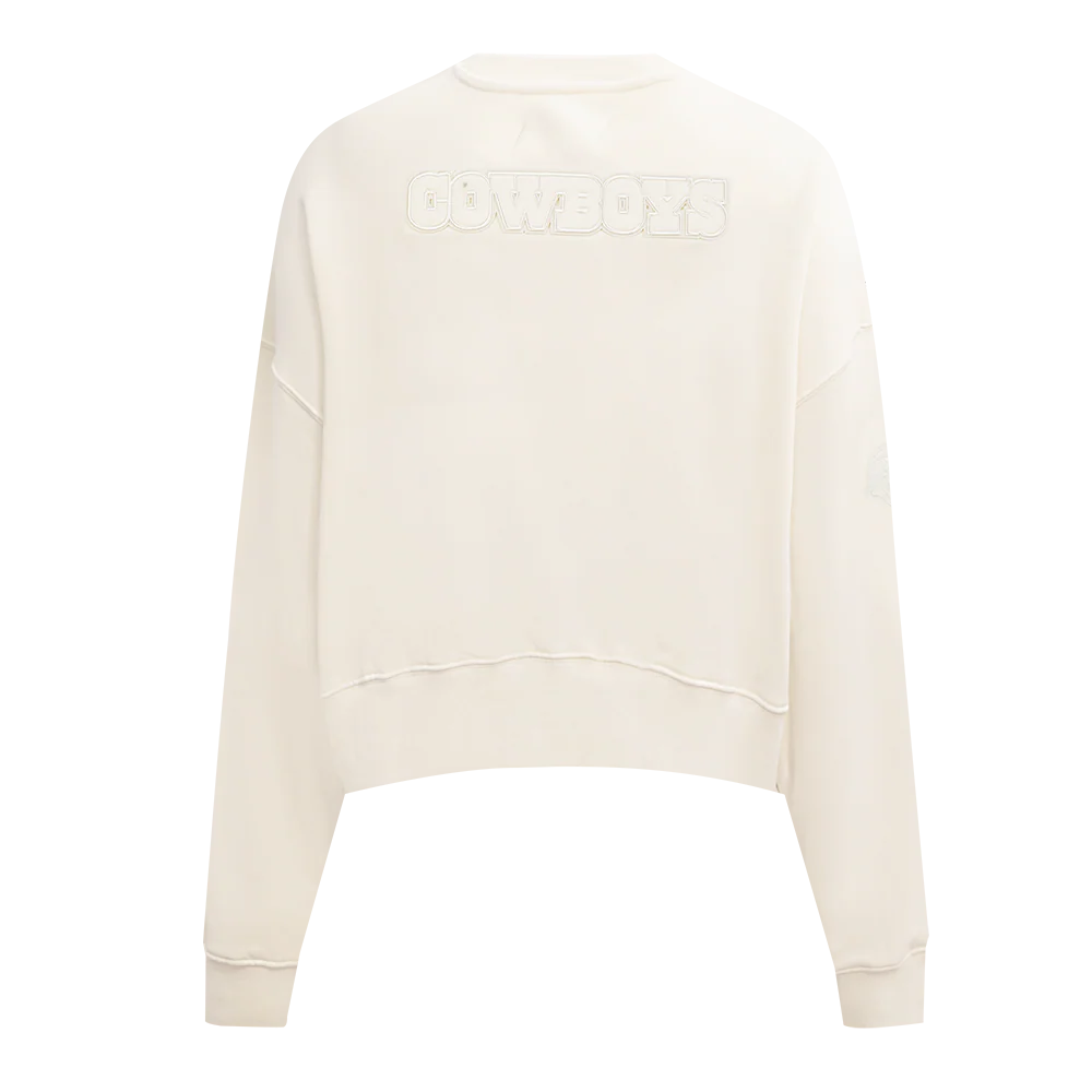 NFL DALLAS COWBOYS NEUTRAL WOMEN'S CREWNECK (EGGSHELL) - Image 3