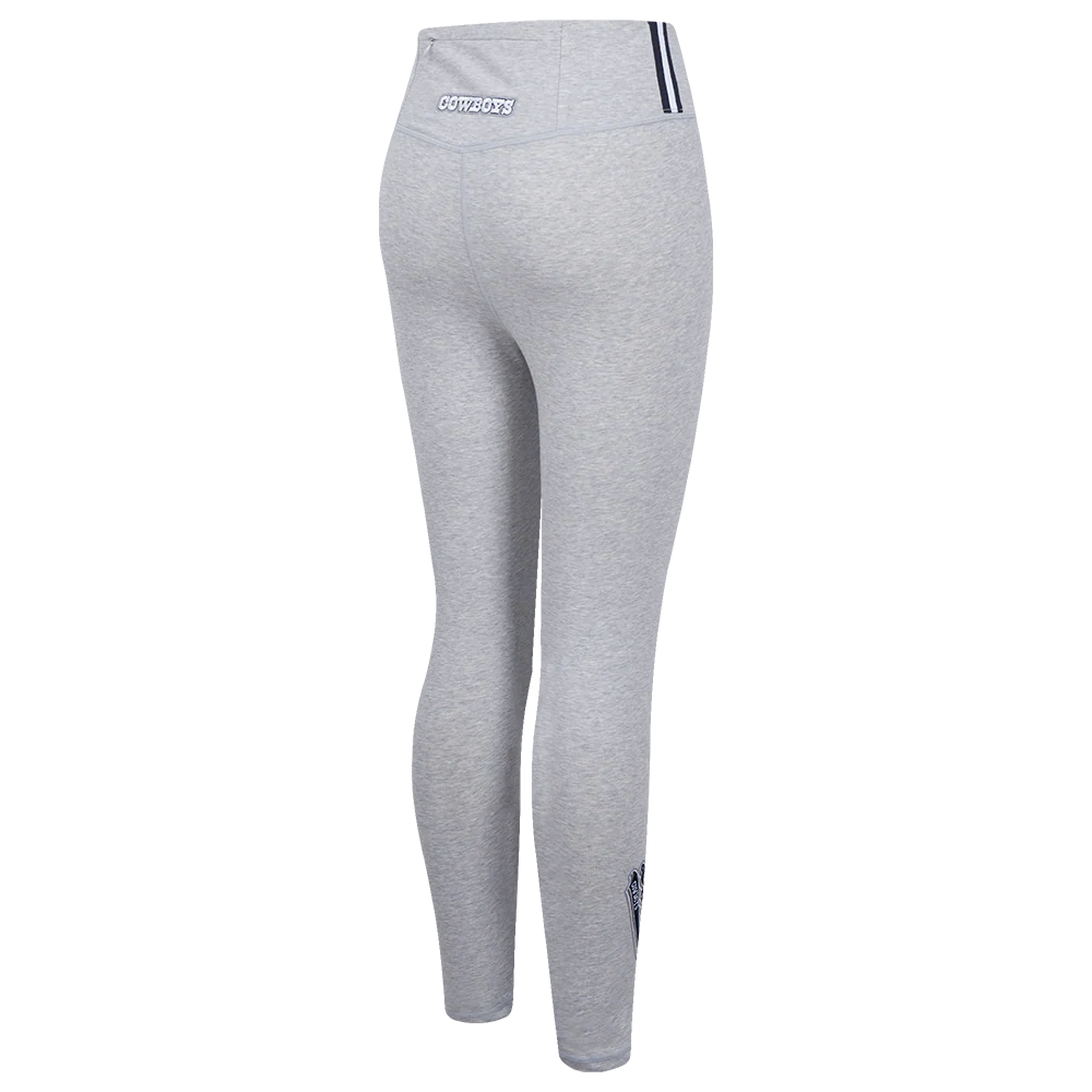 NFL DALLAS COWBOYS SCRIPT TAIL WOMEN'S HIGH WAIST JERSEY LEGGING (HEATHER GREY) - Image 3