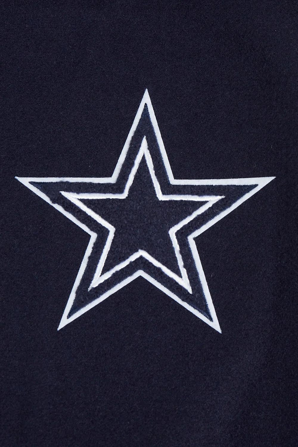 NFL DALLAS COWBOYS SCRIPT TAIL WOMEN'S WOOL VARSITY JACKET (MIDNIGHT NAVY/WHITE) - Image 6