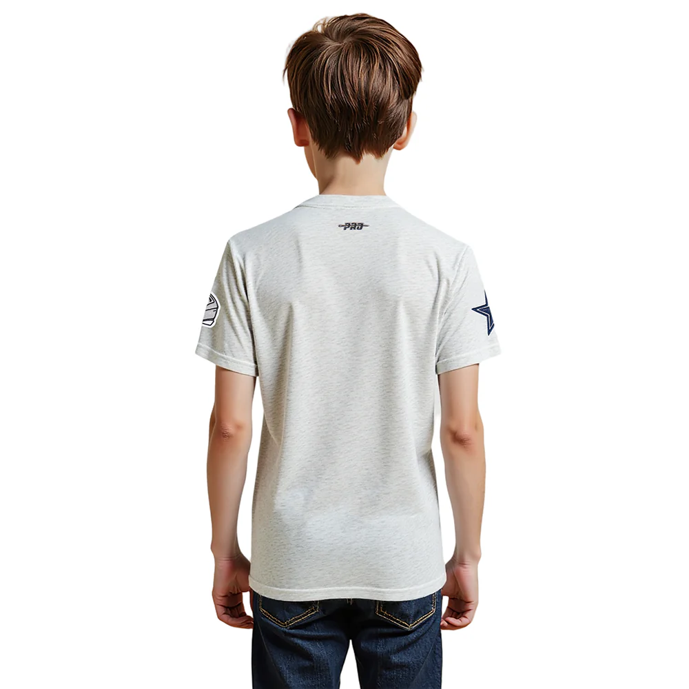 NFL DALLAS COWBOYS CLASSIC LITTLE BOYS SHORT SLEEVE TEE (HEATHER GREY) - Image 2