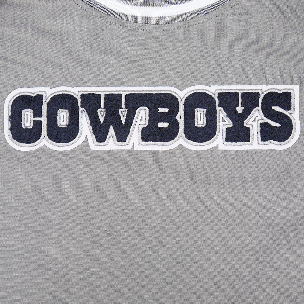 NFL DALLAS COWBOYS CLASSIC LITTLE BOYS SHORT SLEEVE STRIPED RIB TEE (GRAY) - Image 7