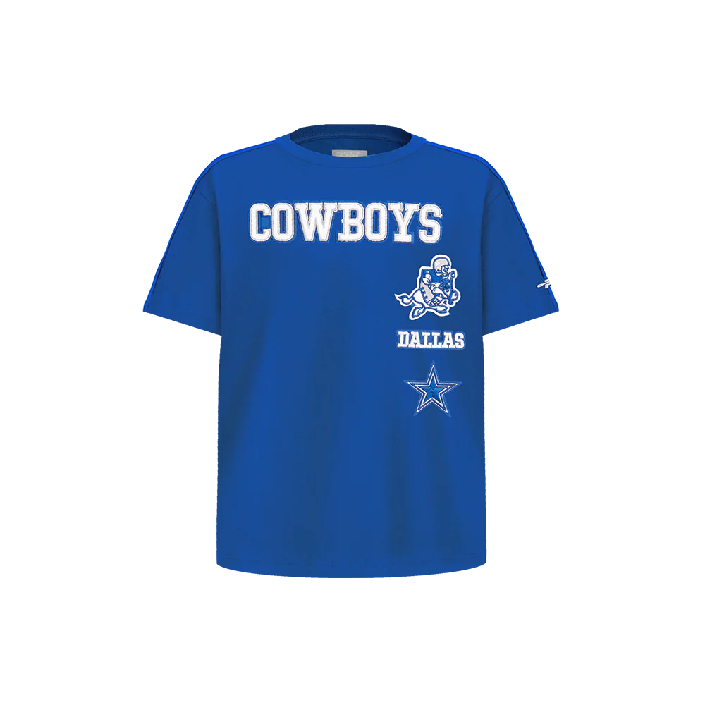 NFL DALLAS COWBOYS RETRO CLASSIC LITTLE BOYS SHORT SLEEVE TAPING TEE (DODGER BLUE)