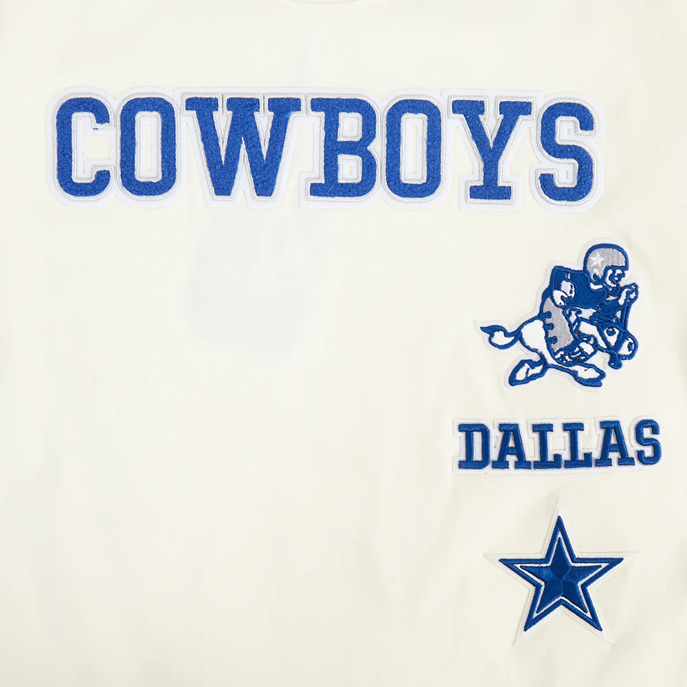 NFL DALLAS COWBOYS RETRO CLASSICS LITTLE BOY'S SS TAPING TEE (EGGSHELL/DODGER BLUE) - Image 5