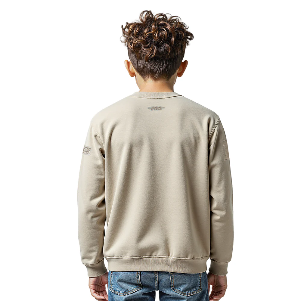 NFL DALLAS COWBOYS NEUTRAL LITTLE BOYS FLEECE CREWNECK (TAUPE) - Image 9