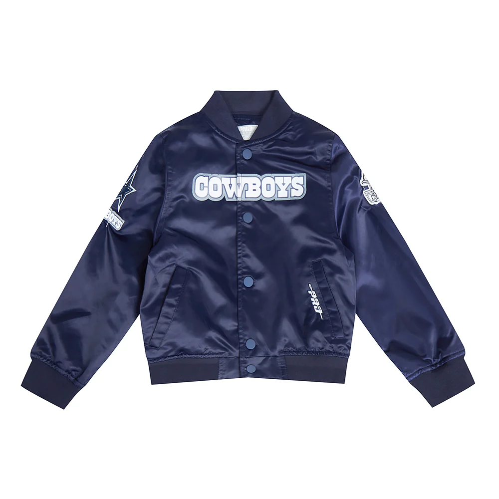NFL DALLAS COWBOYS CLASSIC LITTLE BOYS SATIN JACKET (MIDNIGHT NAVY) - Image 11