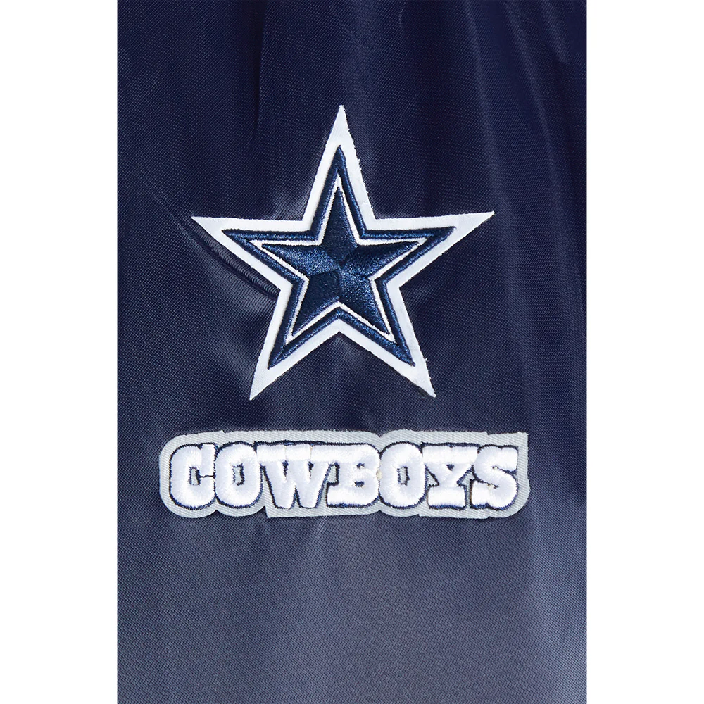 NFL DALLAS COWBOYS CLASSIC LITTLE BOYS SATIN JACKET (MIDNIGHT NAVY) - Image 15