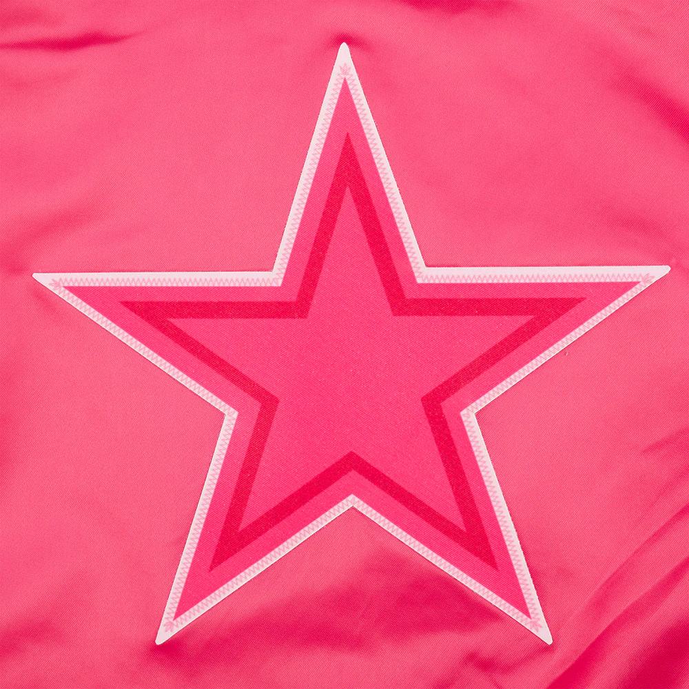 NFL DALLAS COWBOYS TRIPLE PINK LITTLE GIRLS  SATIN JACKET (BEETROOT PURPLE) - Image 5