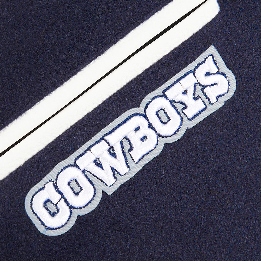 NFL DALLAS COWBOYS CLASSIC LITTLE BOYS WOOL VARSITY JACKET (MIDNIGHT NAVY/WHITE) - Image 14
