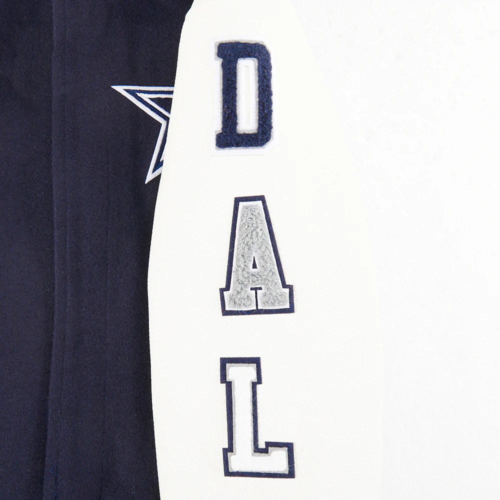 NFL DALLAS COWBOYS CLASSIC LITTLE BOYS WOOL VARSITY JACKET (MIDNIGHT NAVY/WHITE) - Image 16