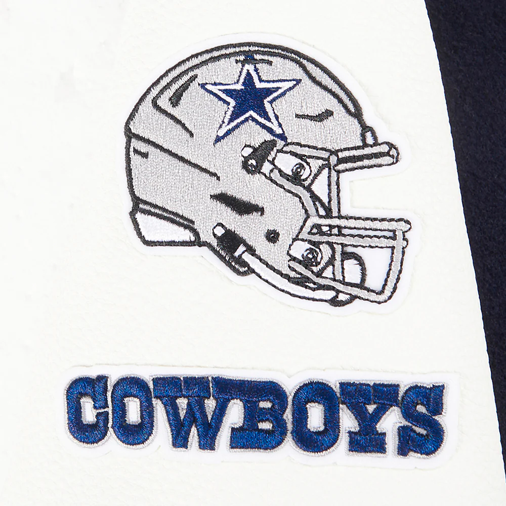 NFL DALLAS COWBOYS CLASSIC LITTLE BOYS WOOL VARSITY JACKET (MIDNIGHT NAVY/WHITE) - Image 8