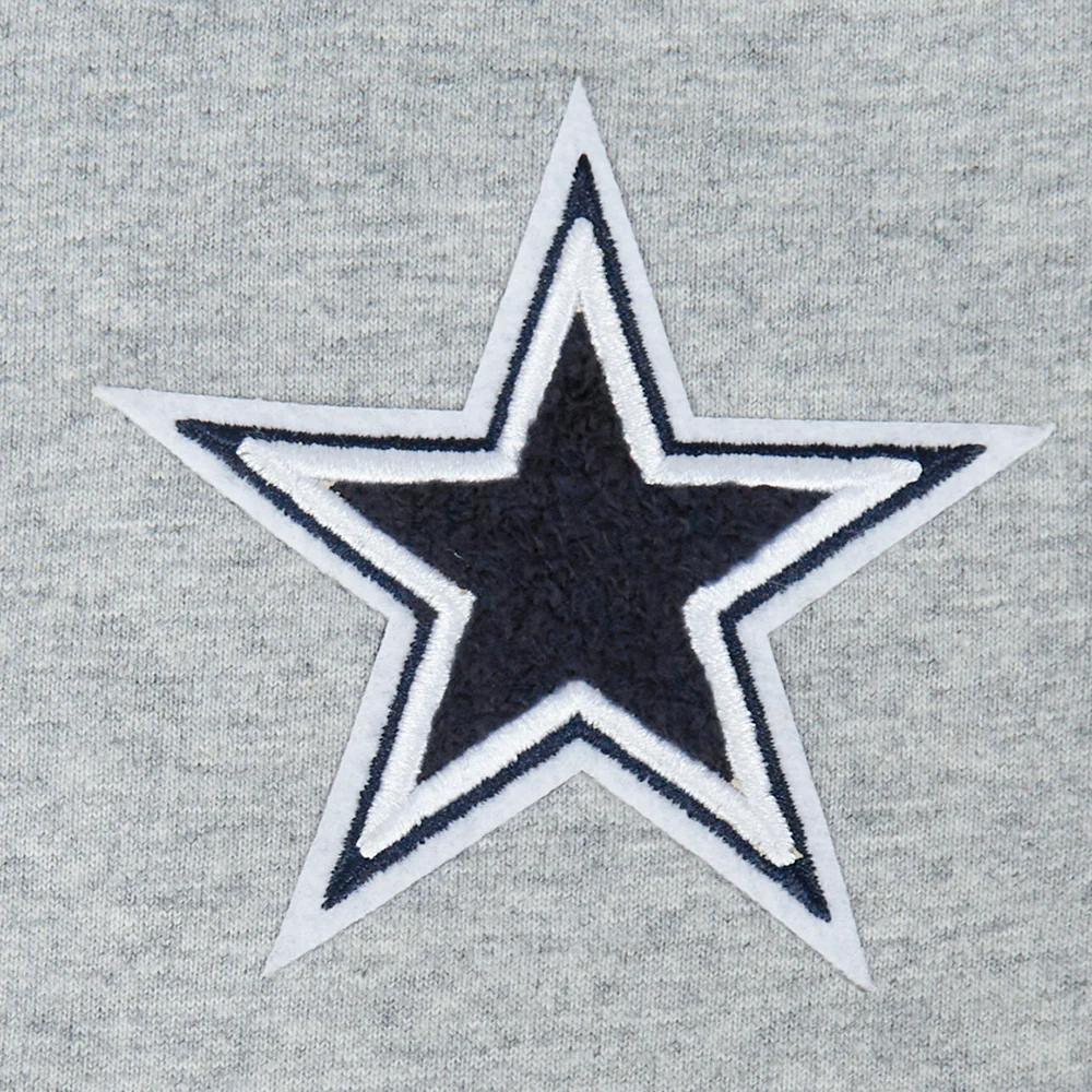 NFL DALLAS COWBOYS CLASSIC LITTLE GIRLS SHORT SLEEVE BOXY TEE (HEATHER GREY) - Image 5