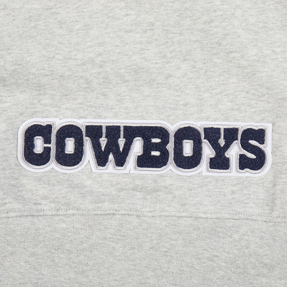 NFL DALLAS COWBOYS CLASSIC LITTLE GIRLS FLEECE FULL ZIP HOODIE (HEATHER GREY) - Image 5