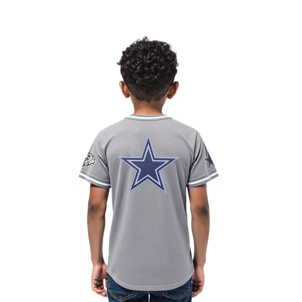 NFL DALLAS COWBOYS CLASSIC TODDLER BOYS SHORT SLEEVE MESH TEE (GRAY) - Image 2
