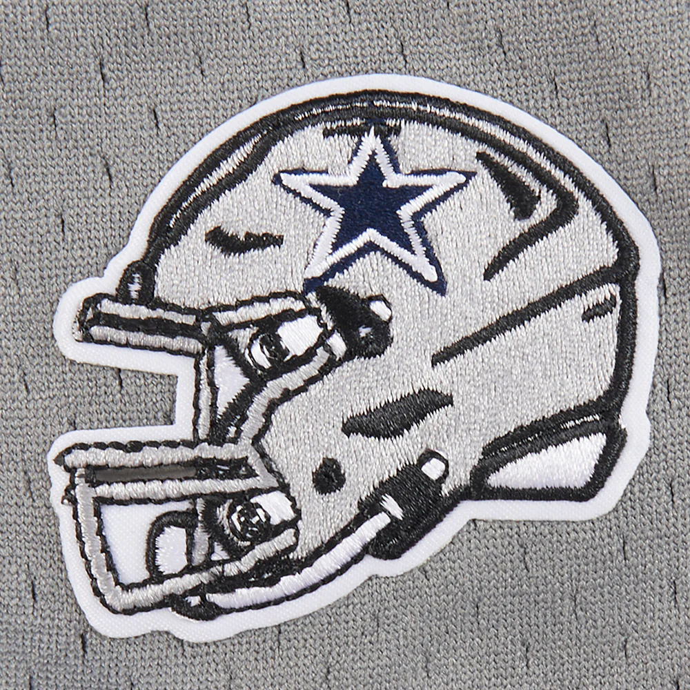 NFL DALLAS COWBOYS CLASSIC TODDLER BOYS MESH BUTTON DOWN SHIRT (GRAY) - Image 5
