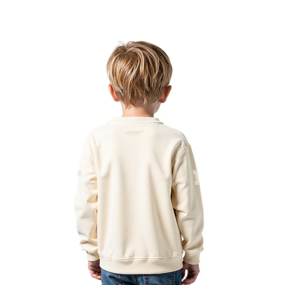 NFL DALLAS COWBOYS NEUTRAL TODDLER BOYS FLEECE CREWNECK (EGGSHELL) - Image 2