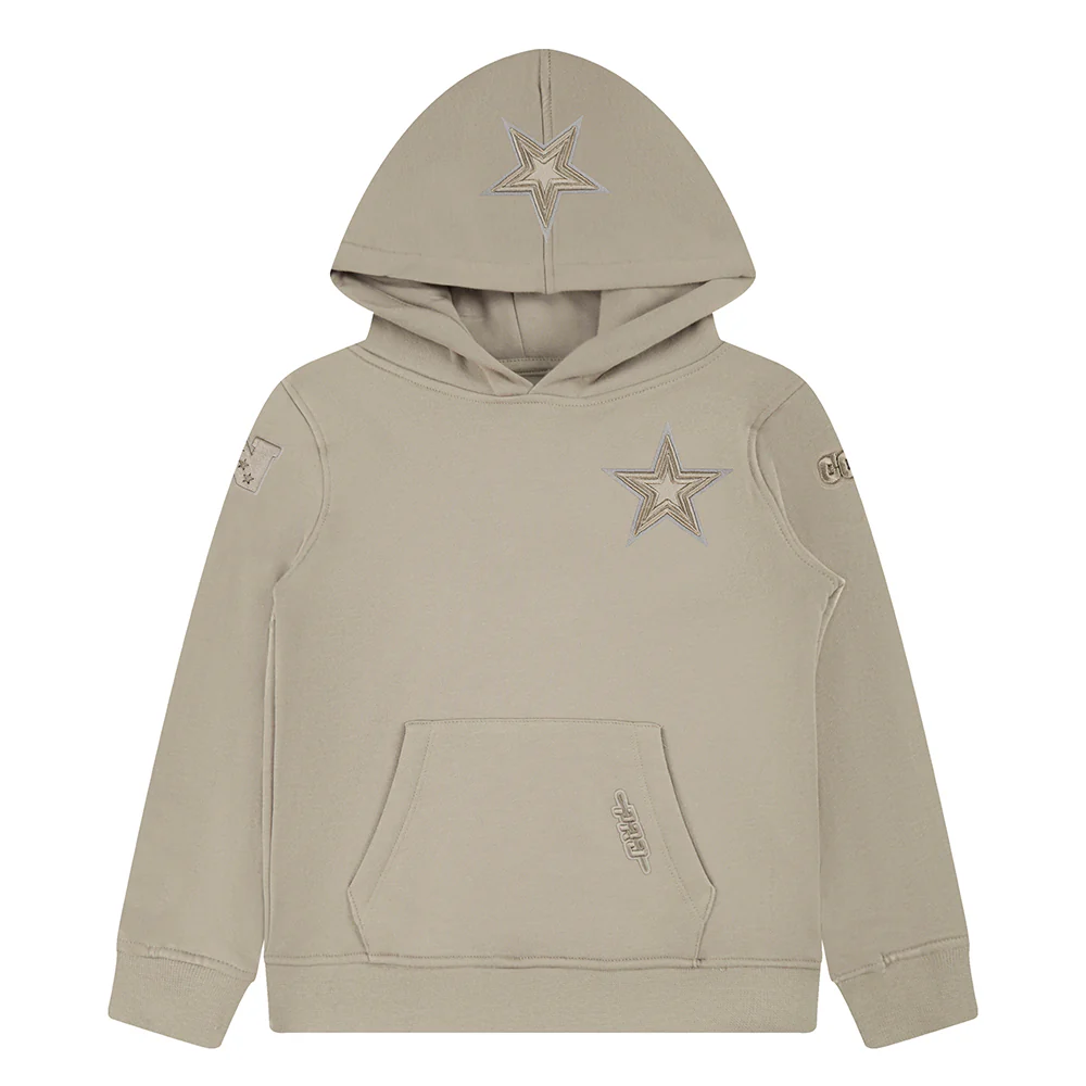 NFL DALLAS COWBOYS NEUTRAL TODDLER BOYS FLEECE PULLOVER HOODIE (TAUPE) - Image 8