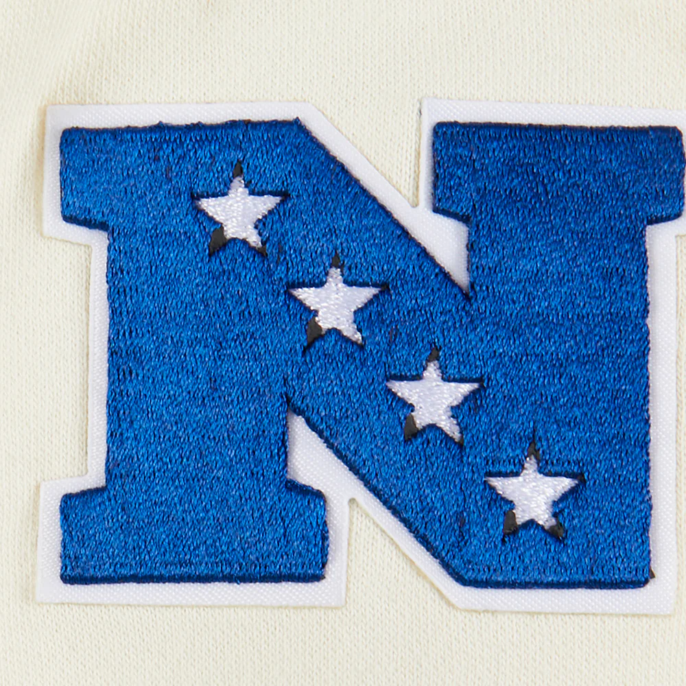 NFL DALLAS COWBOYS RETRO CLASSIC TODDLER BOYS RIB FLEECE PULLOVER HOODIE (EGGSHELL/DODGER BLUE) - Image 5