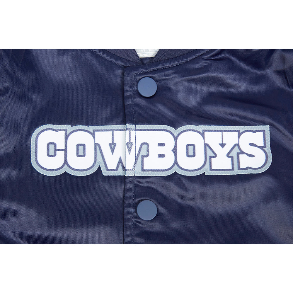 NFL DALLAS COWBOYS CLASSIC TODDLER BOYS SATIN JACKET (MIDNIGHT NAVY) - Image 7