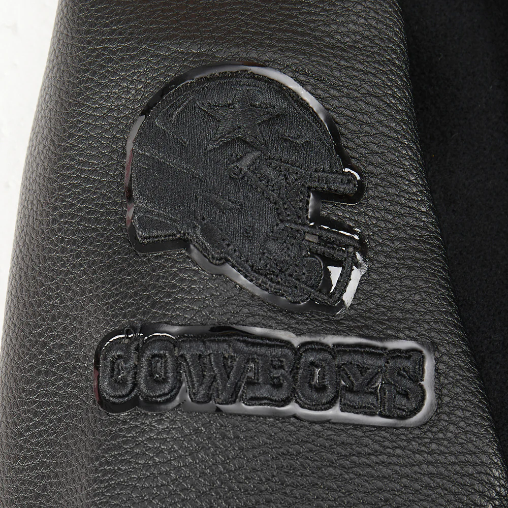 NFL DALLAS COWBOYS TRIPLE BLACK TODDLER BOYS WOOL VARSITY JACKET (JET BLACK) - Image 7