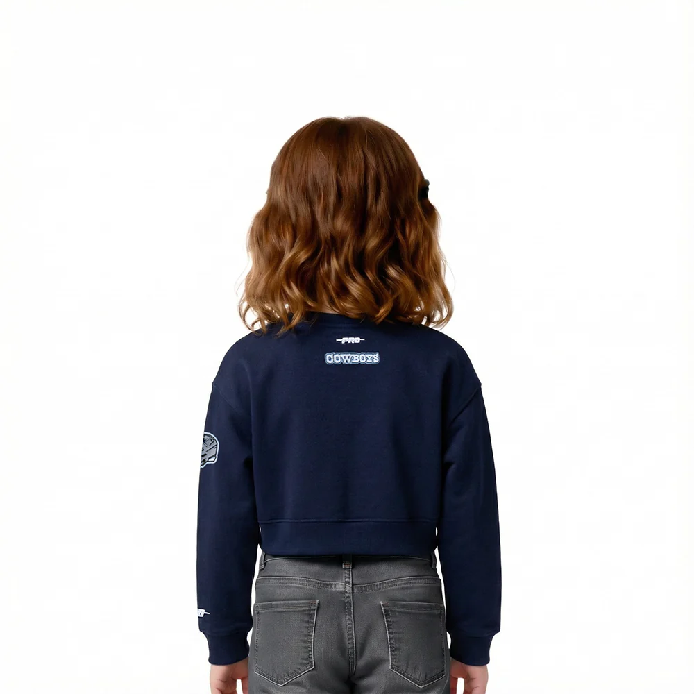 NFL DALLAS COWBOYS CLASSIC TODDLER GIRL'S FLC CREWNECK (MIDNIGHT NAVY) - Image 2