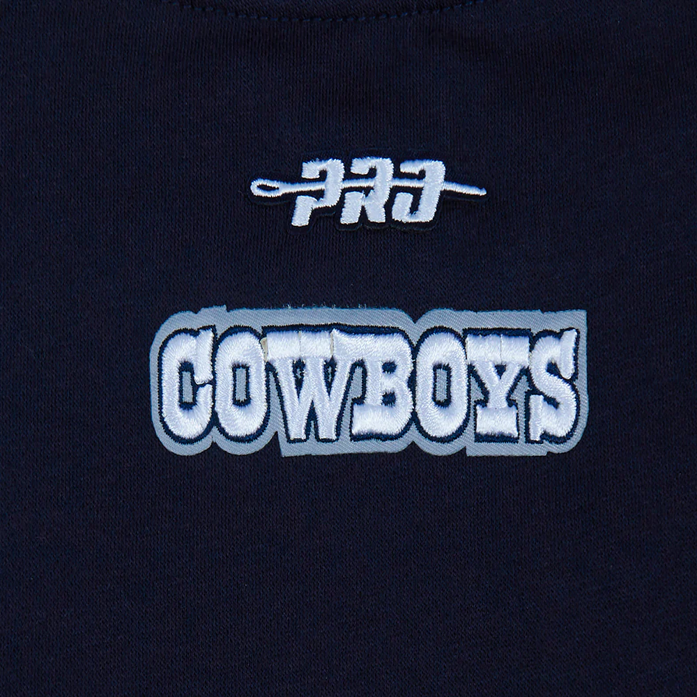 NFL DALLAS COWBOYS CLASSIC TODDLER GIRL'S FLC CREWNECK (MIDNIGHT NAVY) - Image 5